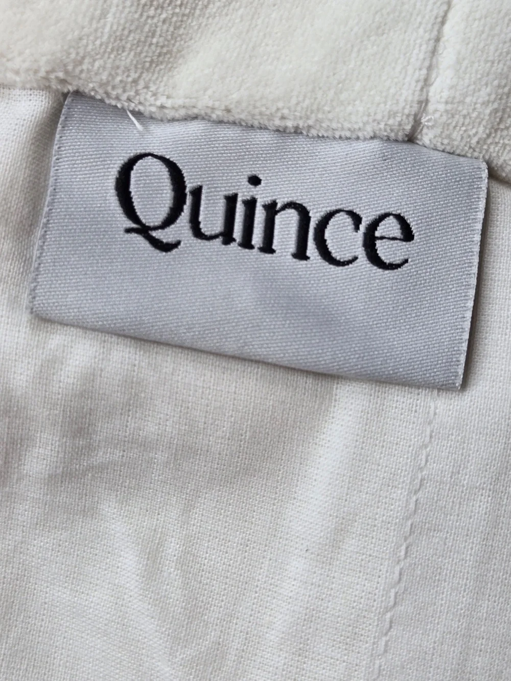 NWT QUINCE Set Of 2 48x108 Cotton Velvet Curtains Ivory 9748